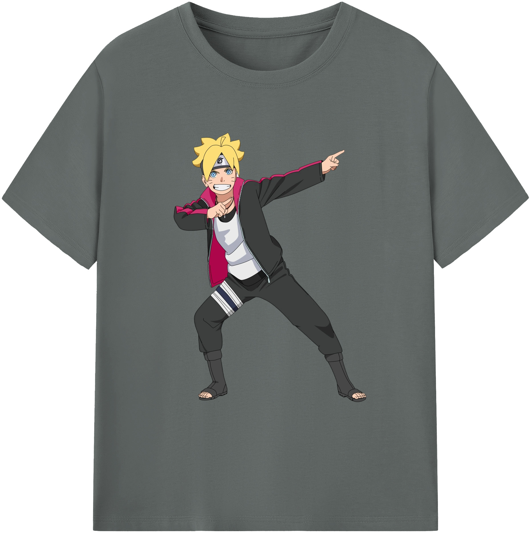 （画像用） NARUTO -ナルト- うずまき ボルト Uzumaki Boruto 綿100％ メンズ半袖Tシャツ｜肌触りやわらか＆通気性